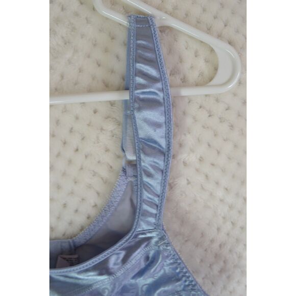 Bali Women's 38C Blue Satin Tracings Minimizer Bra - Picture 3 of 10